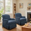 Art Leon Traditional Fabric Upholstered Swivel Accent Chair, Armchair with Wood Frame - 4 of 4