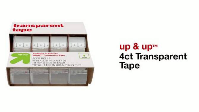 4ct Transparent Tape - up &#38; up&#8482;, 2 of 5, play video