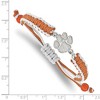 Black Bow Jewelry Stainless Steel Clemson Tigers NCAA charm Bracelet 9 Inch - 2 of 3