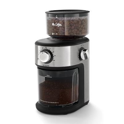 Mr. Coffee Café Grind 18-Cup Automatic Burr Mill Grinder - Stainless Steel