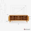 Stead Low Profile Fluted TV Stand, Mid Century Media Console, 48” Entertainment Center with Shelves and Doors - Medium Oak - 2 of 4