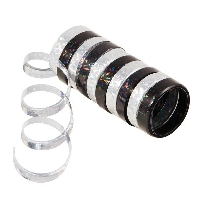 3ct Holographic Serpentine Streamer Silver/Black