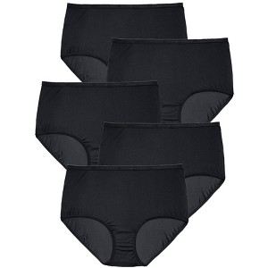 Comfort Choice Plus Size Full Coverage Nylon Brief 5-Pack - 1 of 4