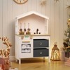 Safstar Kids Play Kitchen w/2 Stoves, Rotation Knobs, Faucet, Sink, Dishwasher, Drawers - 3 of 4