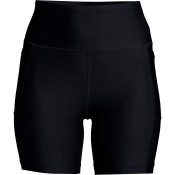 Lands' End Women's Chlorine Resistant High Waisted 6" Bike Swim Shorts with UPF 50 Sun Protection