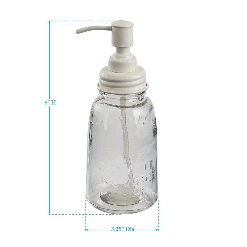 Mason Jar Soap Dispenser White, 4 of 6