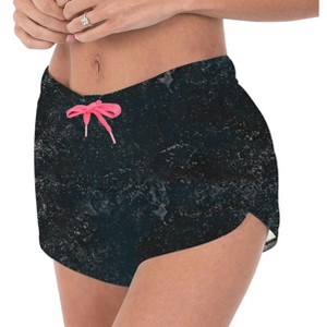 SUZZI Womens 4-Way Stretch Acid Washed Running Shorts - 1 of 2