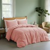Peace Nest Linen Cotton Blend Duvet Cover Set, Durable, Breathable & Moisture-Wicking, 3 Piece Bedding Set with Pillow Shams - 3 of 4
