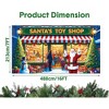 Santa's Workshop Garage Door Banner-7x16ft Christmas Scene with Elves, Toys&Reinforced Polyester Decoration for Holiday Parties, Home, Church, Office - 3 of 4