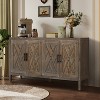 TIRAMISUBEST Buffet Cabinet with Hand-Burned Detailing - 2 of 4