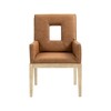 Meridian Furniture,Gwendolyn Vegan Leather Dining Arm Chair - 3 of 4