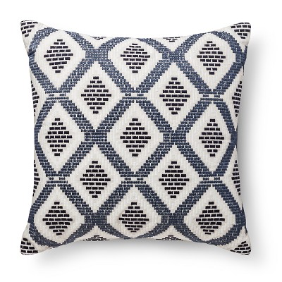 Blue Tan Diamond Oversized Throw Pillow Threshold Target