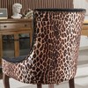 Kumasinova Set of 2 Side Dining Chair, Thickened Fabric Kitchen Chairs with Neutrally Toned Solid Wood Legs & Bronze Nail Head - 4 of 4