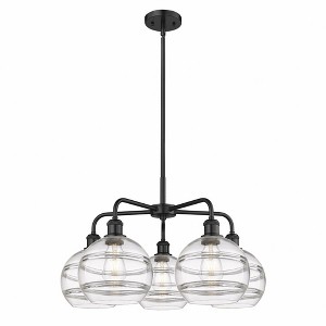 Rochester - 5 Light Stem Hung Chandelier In Industrial Style-15.38 Inches Tall and 26 Inches Wide - 1 of 1