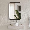 KTMBDW Mirror Metal Framed Rounded Rectangle Vanity Mirror for Wall, Over Sink, Farmhouse, Restroom - 2 of 4