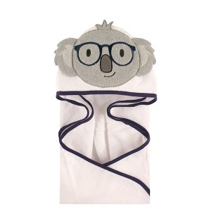 Hudson Baby Infant Boy Cotton Animal Face Hooded Towel, Koala, One Size - 1 of 1