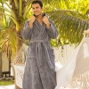 ADR Men's Robe, Plush Fleece Hooded Bathrobe Man, Long Warm Cozy Bath Robe Man - 4 of 4