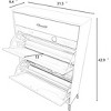 Shoe Storage Cabinet with 2 Flip Drawers, Freestanding Shoe Organizer with Storage Drawer, Modern Hidden Slim Narrow Shoe Rack Cabinet - 3 of 3