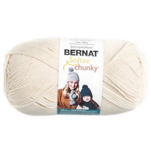 Bernat Softee Chunky Yarn, 3.5 Oz, Gauge 6 Super Bulky, Natural