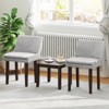 Tangkula Modern Dining Chair Set of 2 w/ Mid Back & Cushioned Seat Solid Wood Legs - 3 of 4