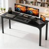 70.9" Industrial Computer Desk with Metal Frame, Large Workstation Table for Home Office or Study -3irtyhousy - 3 of 4
