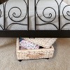 happimess Chett Minimalist Hand-Woven Hyacinth/Wood Underbed Storage Bin with Wheels and Handles - 2 of 4