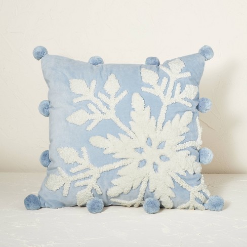 Oversized Embroidered Snowflake Velvet Square Christmas Throw Pillow - Opalhouse™ designed with Jungalow™ - image 1 of 4