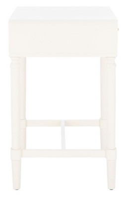 Estella White Wood 1-Drawer Accent Table with Storage