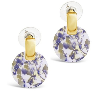 SHINE by Sterling Forever Circle Resin Stud Earrings