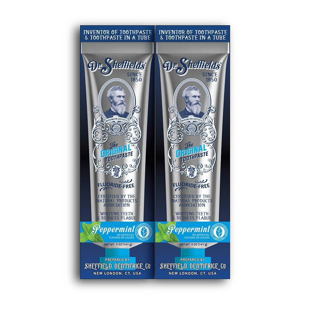 Photos - Toothpaste / Mouthwash Dr. Sheffield's Certified Natural Toothpaste - Peppermint - 5oz/2pk
