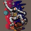 Women's Design By Humans Space Ride By Adamzworld Racerback Tank Top - 2 of 3