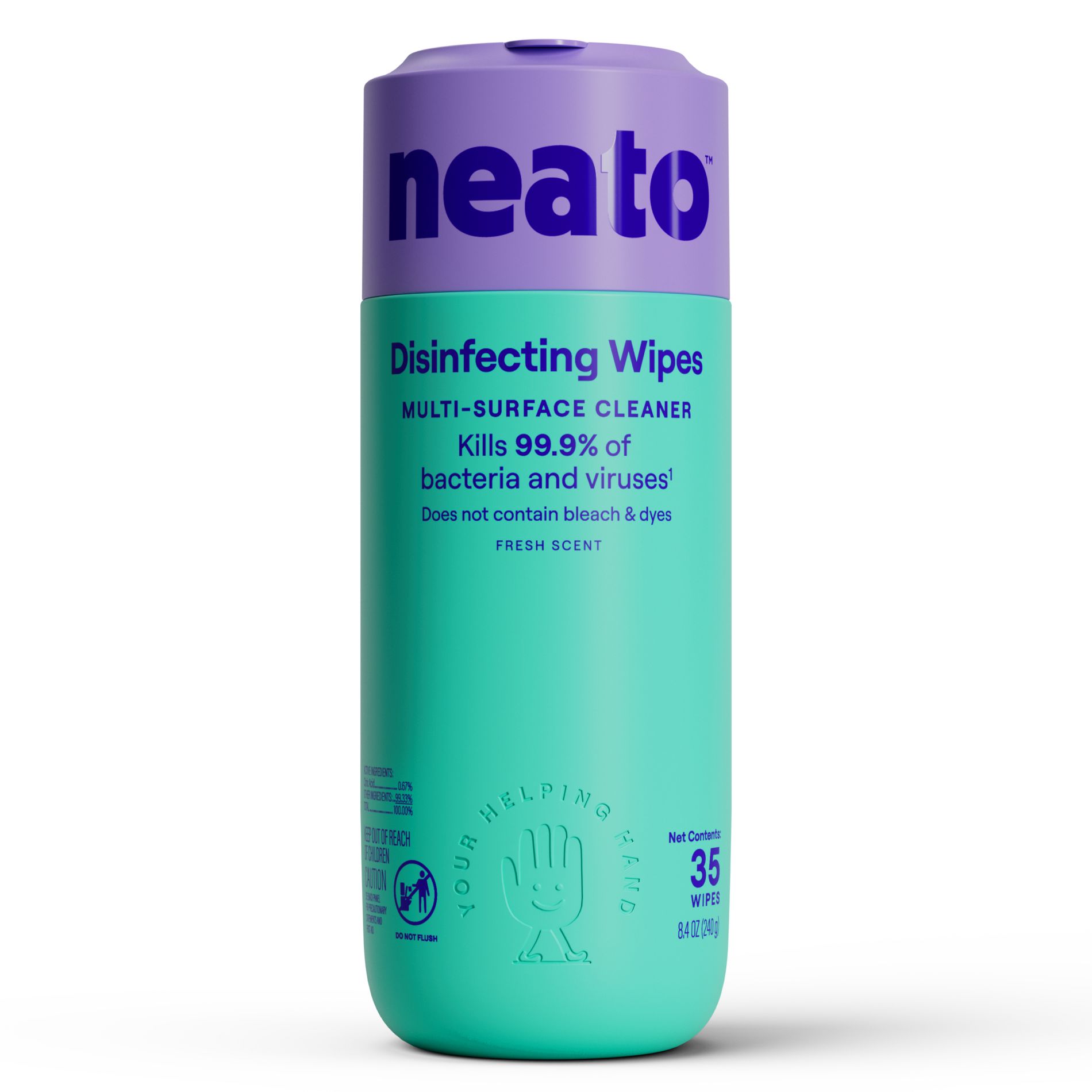 neato Wipes Canister All-Purpose Cleaners - Fresh - 35pk