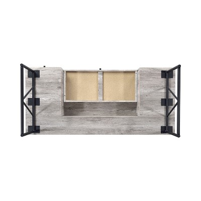 Analiese 63" Grey Driftwood Industrial Home Office Desk with 4 Drawers