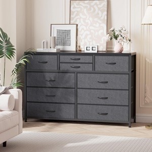 10-Drawer Dresser TV Stand, Small TV Cabinet with Metal Frame, Chest of Drawers for Bedroom Living Room Office - 1 of 4