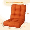 EAGLE PEAK Tufted Outdoor/Indoor Seat/Back Chair Cushions, Set of 2, 42'' x 21'' - 3 of 4