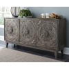 Fair Ridge Console Dark Brown - Signature Design by Ashley: Exotic Storage, Antique Finish, Wood Legs - 2 of 3