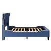 Christopher Knight Home Adler Upholstered Modern Platform Bed with Curved Back Headboard - 4 of 4