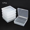 Unique Bargains Square Storage Container with Hinged Lid for Beads Craft 6 Pcs - 3 of 4
