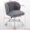 RISOKEYS ‌Office Chair - Faux Fur Makeup Vanity Chair, Adjustable Swivel Desk Chair with Sturdy Metal Base and Colored Wheels,for Home,Office - 2 of 4