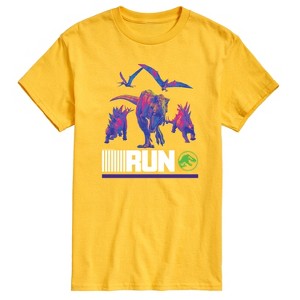 Men's - Jurassic Park - Run Infared Dinos Short Sleeve Graphic T-Shirt - 1 of 4
