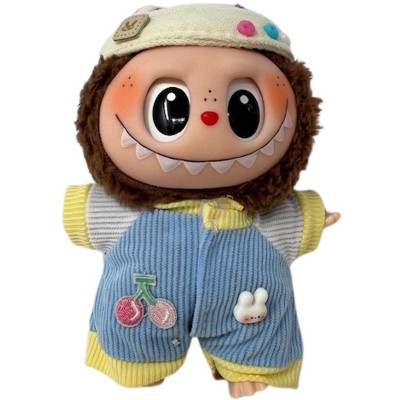 Doll Clothes Superstore Blue and Yellow Jumpsuit with Visor for 7 inches Labubu Dolls