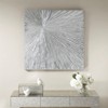 VisioGear Hand Painted Dimensional Resin Wall Art for Hallway Office Wall Decor, Silver, 30"*30"*1.25" - 2 of 4
