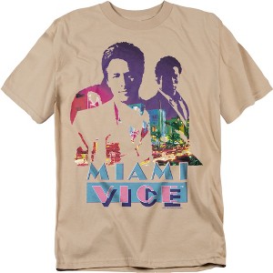 Miami Vice Crockett And Tubbs Adult T-Shirt - 1 of 4