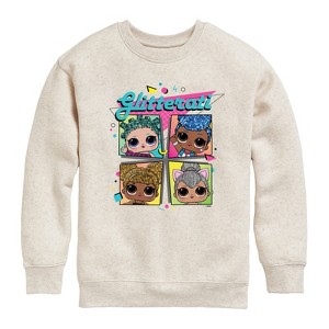 Boys' - LOL Surprise! - Glitterati Retro Grid Graphic Long Sleeve Fleece Sweatshirt - 1 of 4
