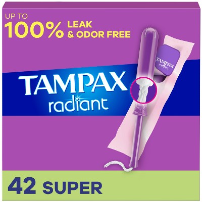 Tampax Radiant Super Absorbency Tampons - Unscented