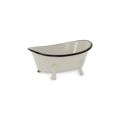 Cheung's Lavande Metal Fleur-de-Lis Mini Tub Decor - Gray