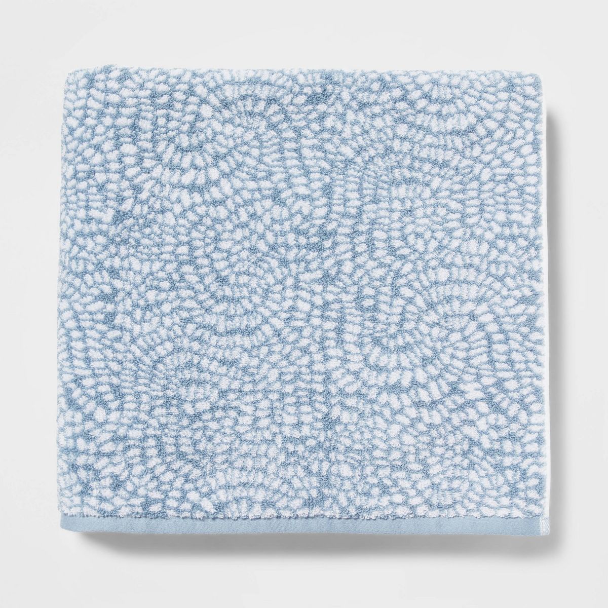Oversized Bath Towel Light Blue Geo