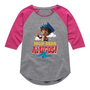 Girls' - Santiago of The Sea - Bff Of The Sea Shirt Tail Raglan Graphic T-shirt - 1 of 4