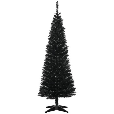 NicBex 5ft Artificial Pencil Christmas Tree Slim Tree with 294 Branch Tips and Plastic Stand for Decoration