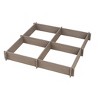 Vioscapes 3"x3" Square Raised Garden Quad Bed Stone Gray - 2 of 2